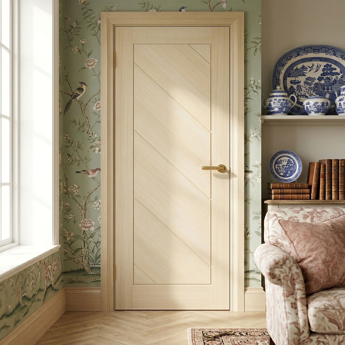 Blonde Oak Internal Fully Finished Endure Laminate Stockholm Door