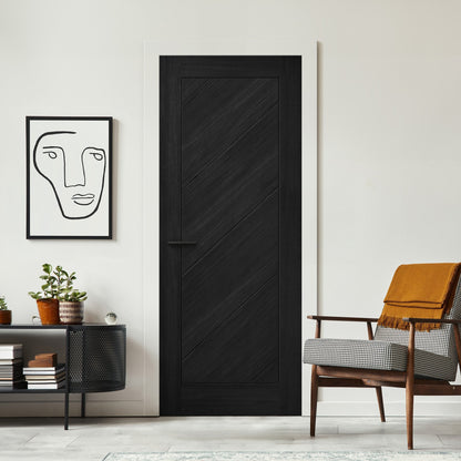 Black Internal Fully Finished Endure Laminate Stockholm FD30 Fire Door (122013)