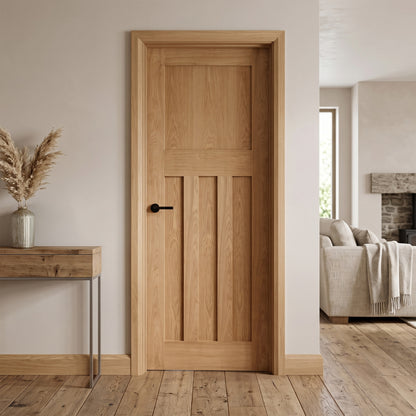 Oak Fully Finished 1930's DX 4 Panel Internal Door