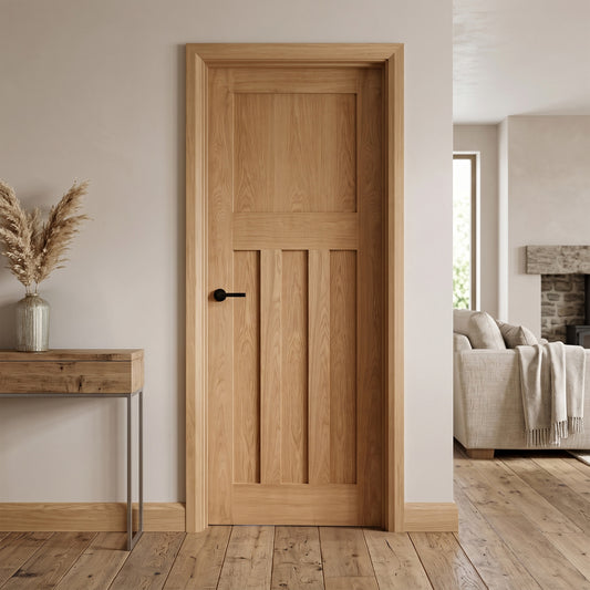 Oak Fully Finished 1930's DX 4 Panel Internal Door