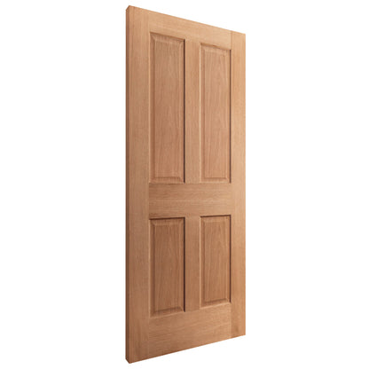 Oak Internal Fully Finished Victorian 4 Panel Flat Fire Door