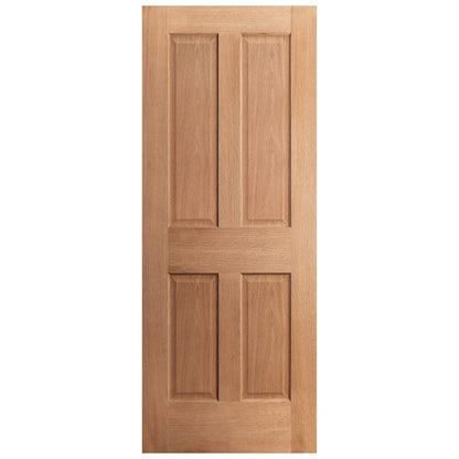 Oak Internal Fully Finished Victorian 4 Panel Flat Fire Door