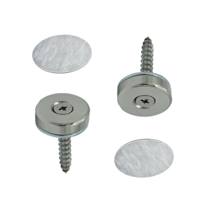 12mm Flush Mounted Countersunk Magnetic Catch - Satin Stainless Steel