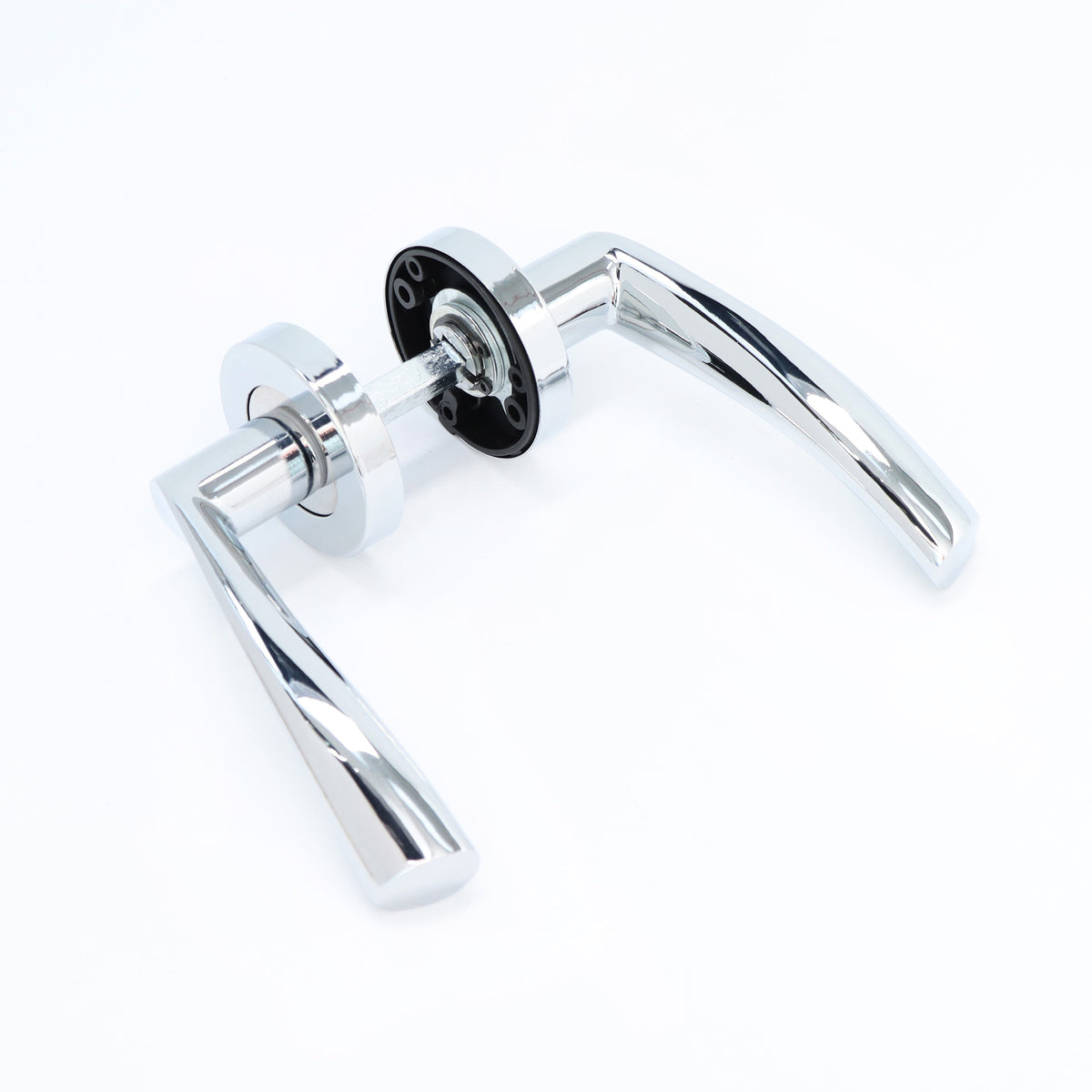 Lifestyle Mizar Lever on Round Rose Handle Set - Polished Chrome