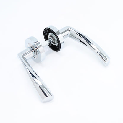 Lifestyle Mizar Lever on Round Rose Handle Set - Polished Chrome