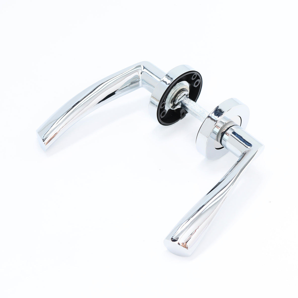 Lifestyle Mizar Lever on Round Rose Handle Set - Polished Chrome