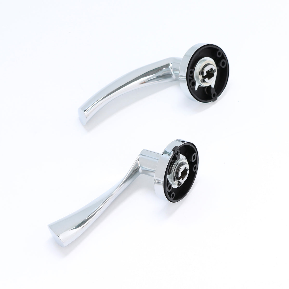 Lifestyle Mizar Lever on Round Rose Handle Set - Polished Chrome