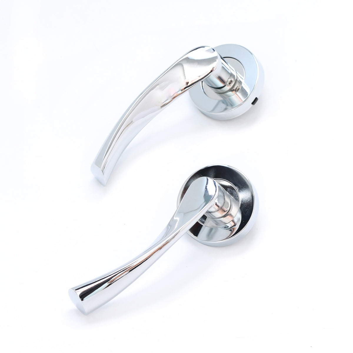 Lifestyle Mizar Lever on Round Rose Handle Set - Polished Chrome