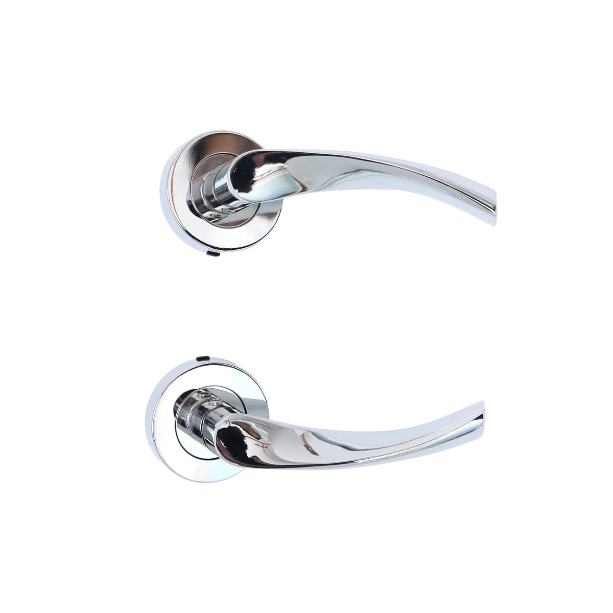 Lifestyle Mizar Lever on Round Rose Handle Set - Polished Chrome
