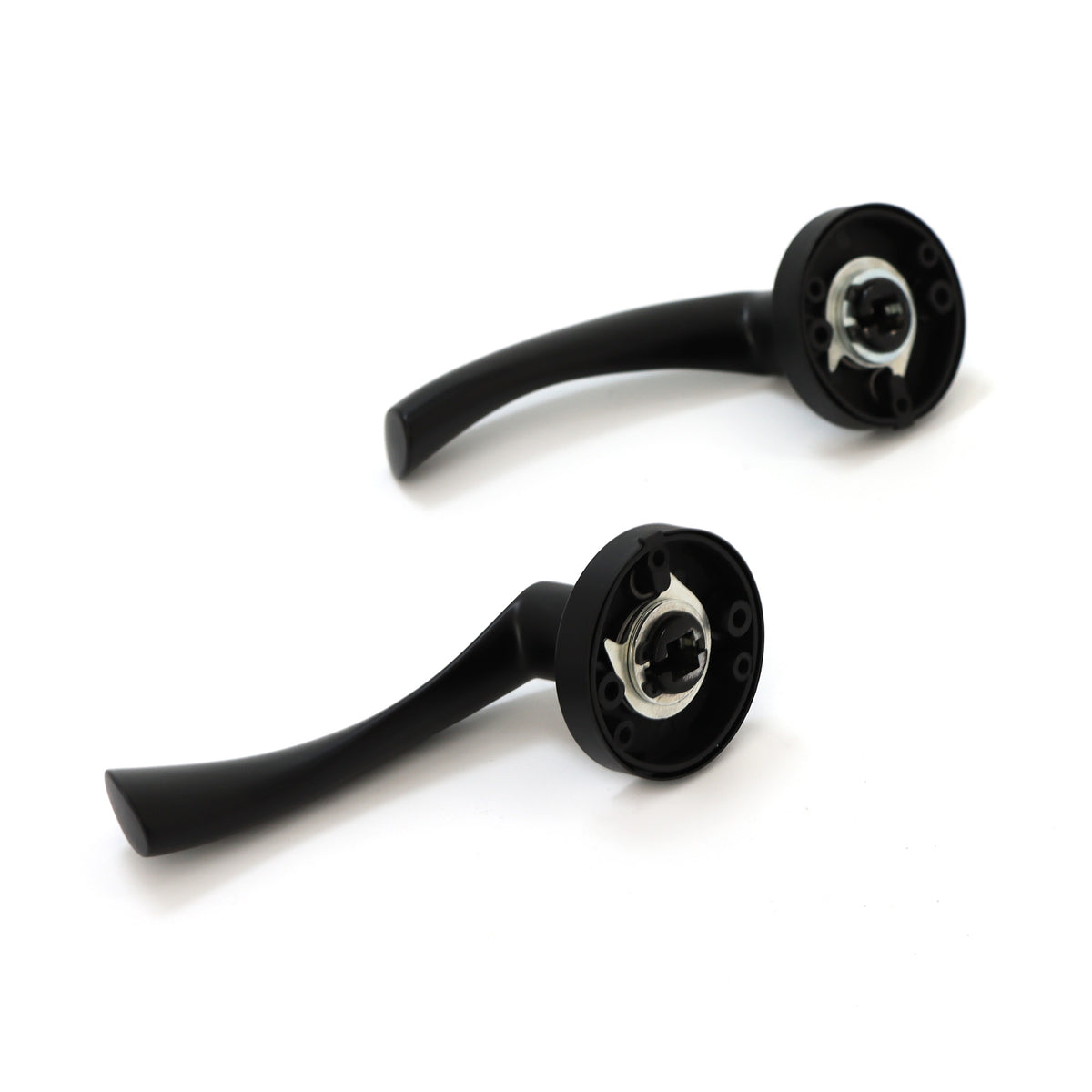 Lifestyle Mizar Lever on Round Rose Handle Set - Matt Black