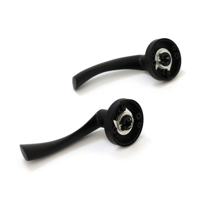 Lifestyle Mizar Lever on Round Rose Handle Set - Matt Black