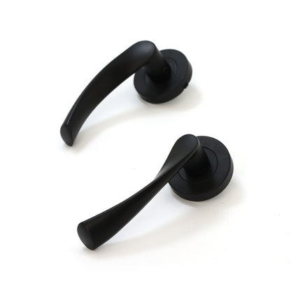 Lifestyle Mizar Lever on Round Rose Handle Set - Matt Black