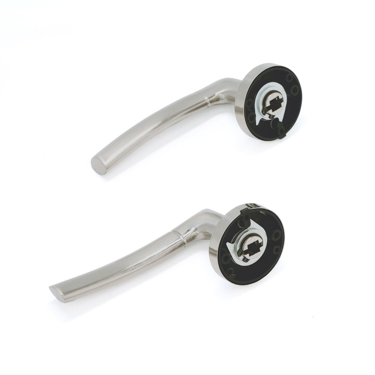 Lifestyle Alcor Lever on Round Rose Handle Set - Satin Nickel