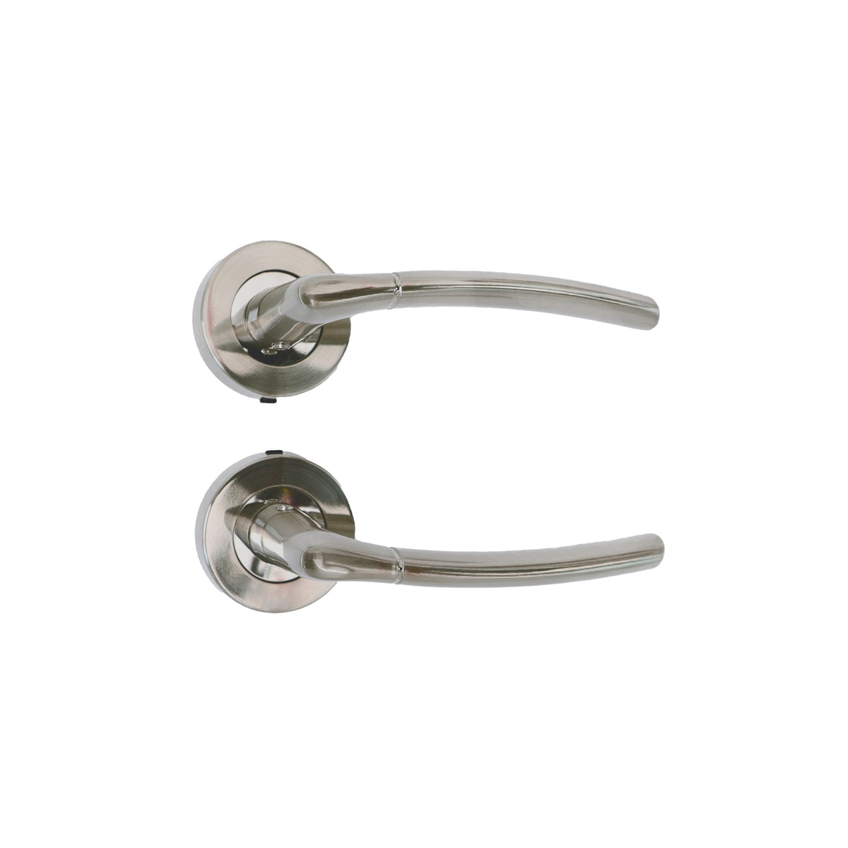 Lifestyle Alcor Lever on Round Rose Handle Set - Satin Nickel