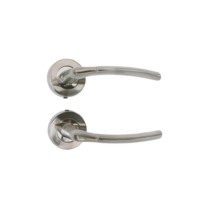 Lifestyle Alcor Lever on Round Rose Handle Set - Satin Nickel