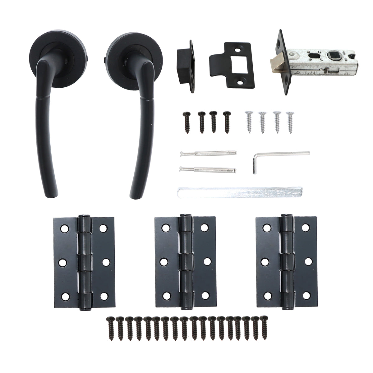 Lifestyle Alcor Lever on Round Rose Handle Set - Matt Black
