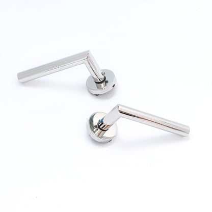 Lifestyle Alpha Lever on Round Rose Handle Set - Polished Chrome