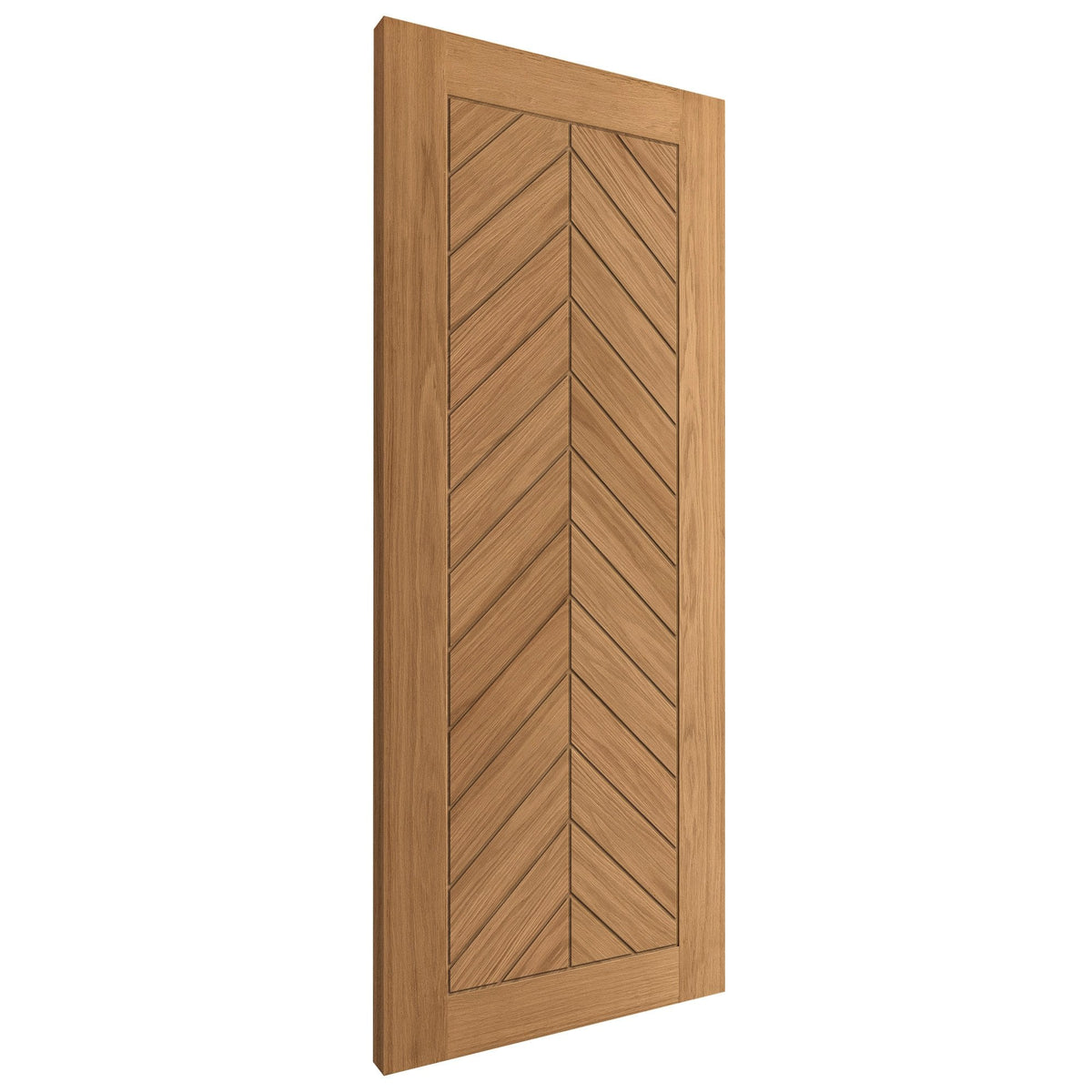 Oak Internal Fully Finished Chevron FD30 Fire Door (124131)