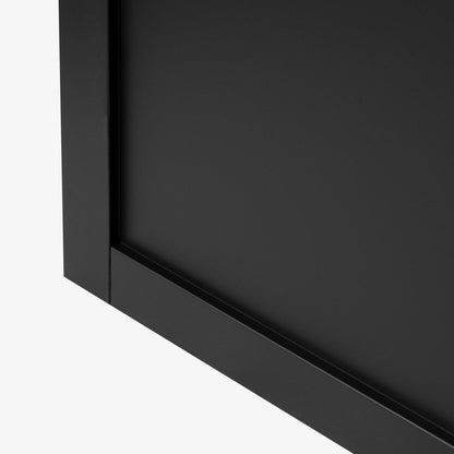 Jet Internal Black Fully Finished 1 Panel 2 Light Clear Glass Industrial Studio Door (124152)