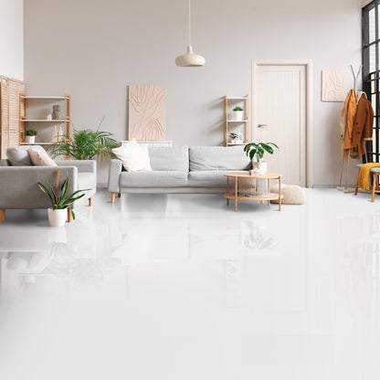 White - Lustre Flawless 8mm High Gloss Laminate Flooring