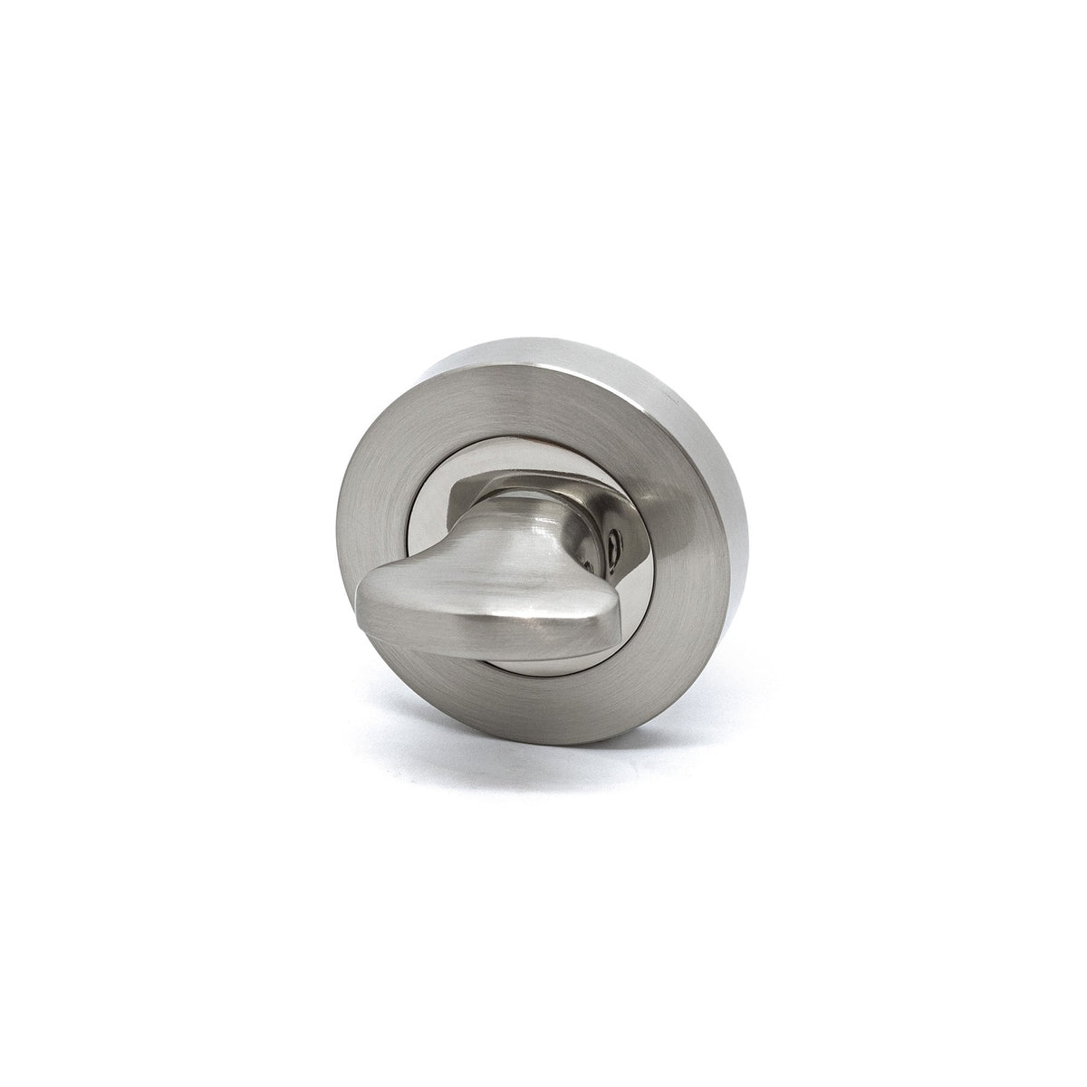 Premium Valiant Lever On Round Rose Bathroom Handle Set - Two-Tone Nickel