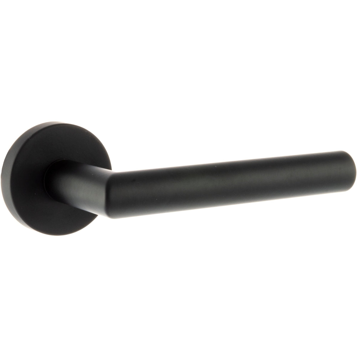Forme Elle Designer Round Lever Door Handle - Matt Black