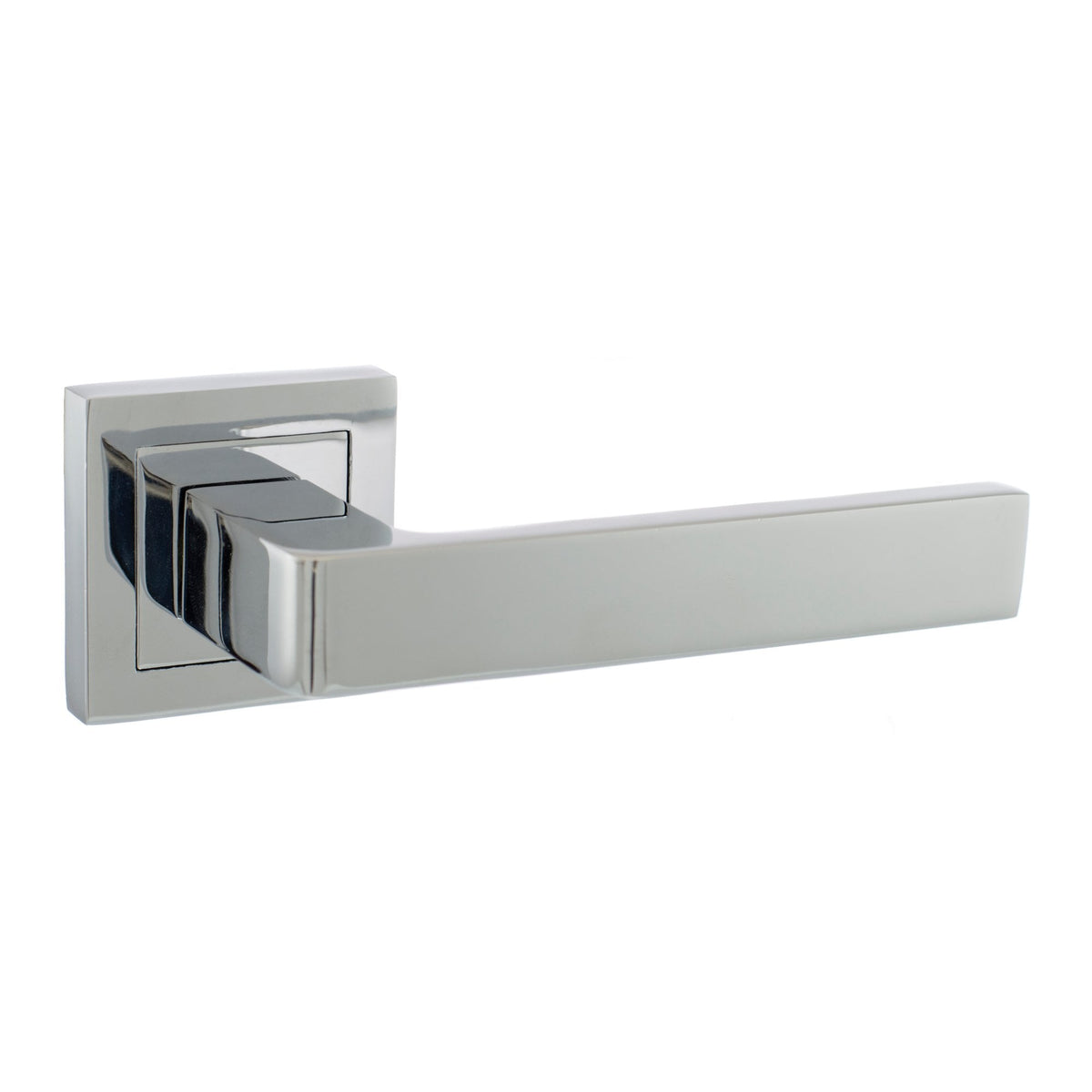 Status Montana Designer Square Lever Door Handle - Polished Chrome