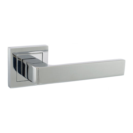 Status Montana Designer Square Lever Door Handle - Polished Chrome