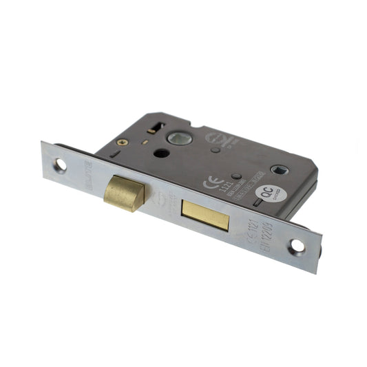 63mm (2.5'') CE Bathroom Lock - Satin Chrome