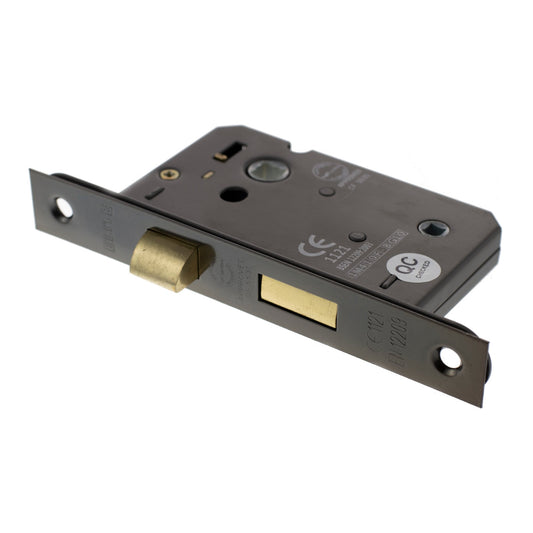 76mm (3'') Bathroom Lock - Black Nickel