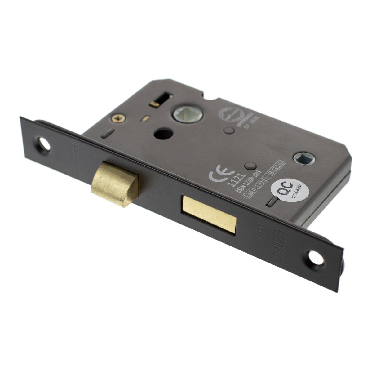 76mm (3'') CE Bathroom Lock - Matt Black