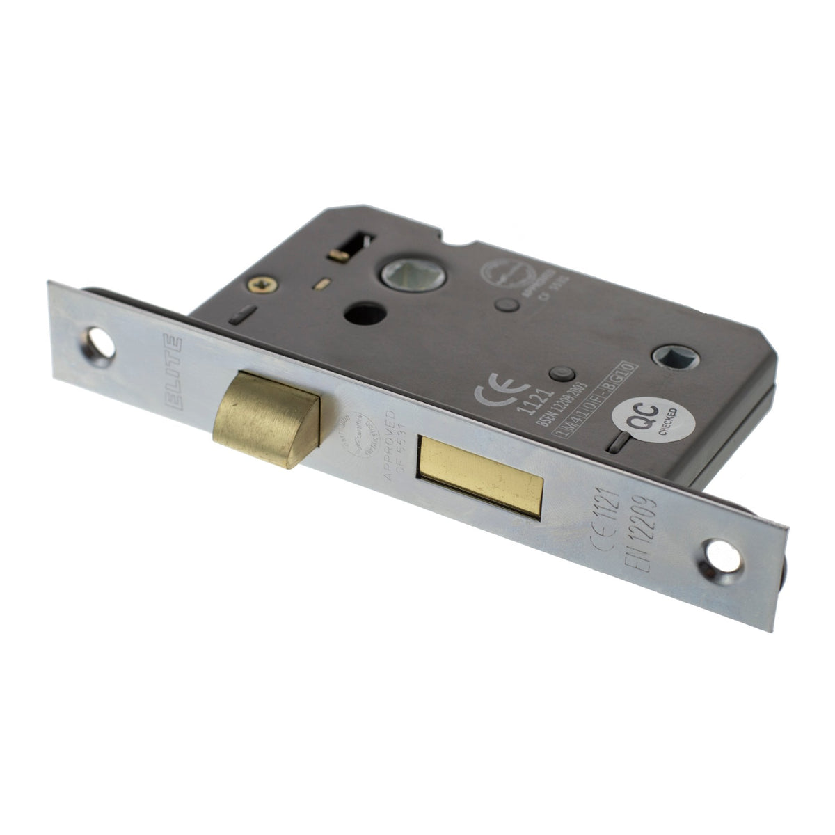 76mm (3'') CE Bathroom Lock - Satin Chrome