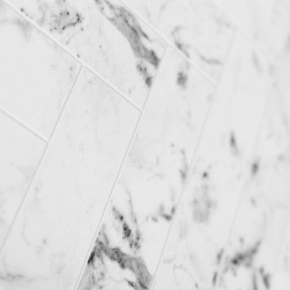 Herringbone Marble - 2440mm Alloy Wetwall Marble Waterproof Wall Panelling