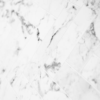 Herringbone Marble - 2440mm Alloy Wetwall Marble Waterproof Wall Panelling