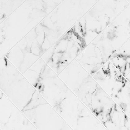 Herringbone Marble - 2440mm Alloy Wetwall Marble Waterproof Wall Panelling