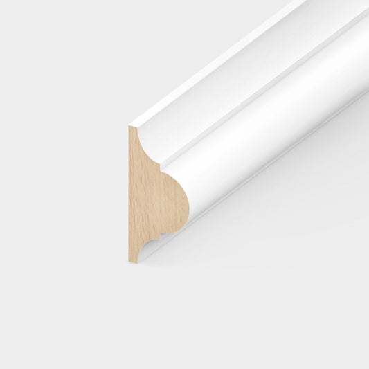 2.4m White Painted Dado Rail 20mm x 41mm