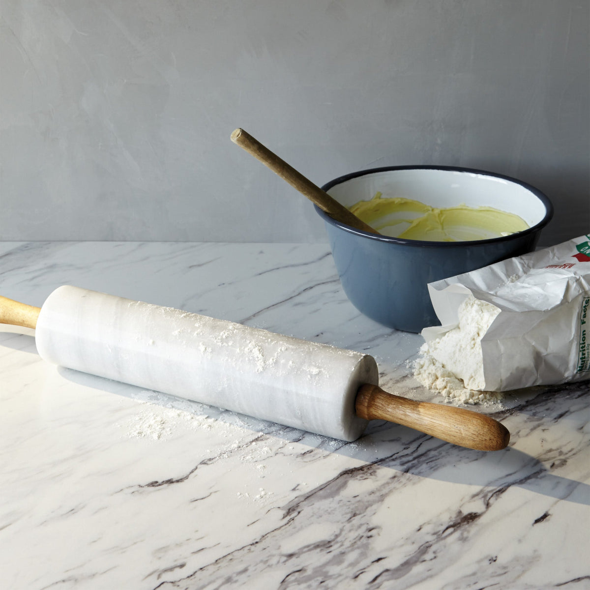 Calcutta Marble - Rounded Edge Laminate Worktop 3050mm x 600mm x 38mm