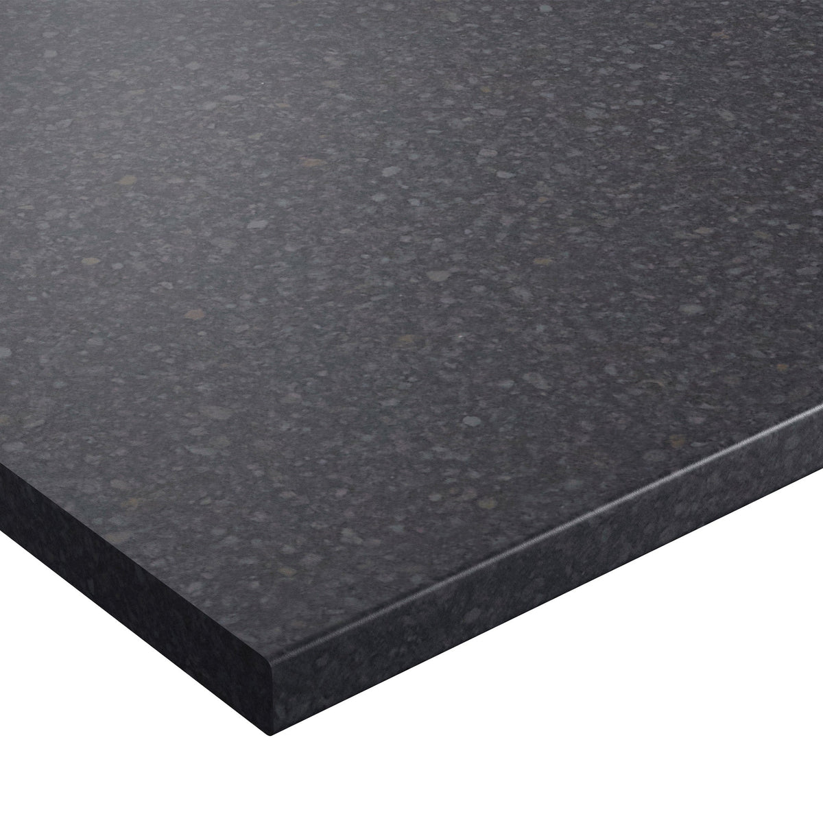 Black Atrium - Rounded Edge Laminate Worktop 3050mm x 600mm x 28mm