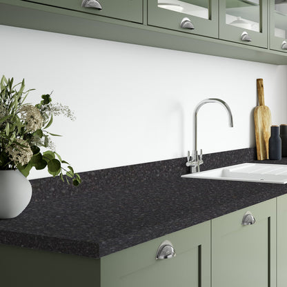 Black Atrium - Rounded Edge Laminate Worktop 3050mm x 600mm x 28mm
