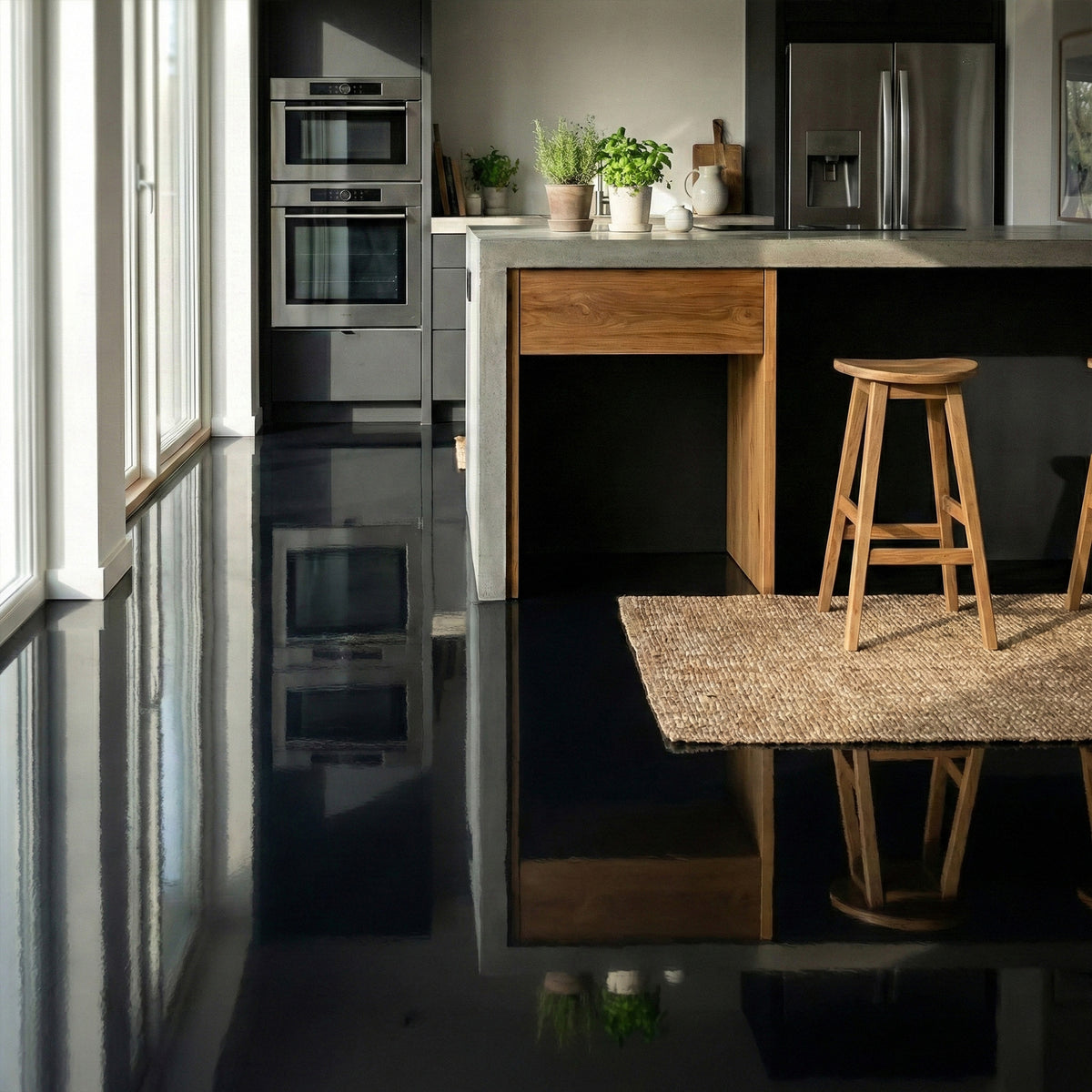 Black - Lustre Flawless 8mm High Gloss Laminate Flooring