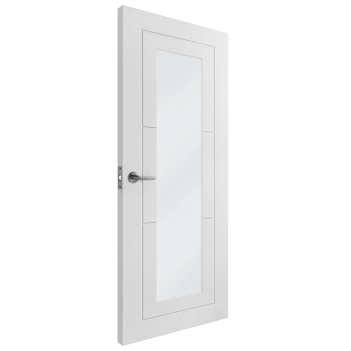 White Internal Primed Temple 1 Light Clear Glass Door (79066)