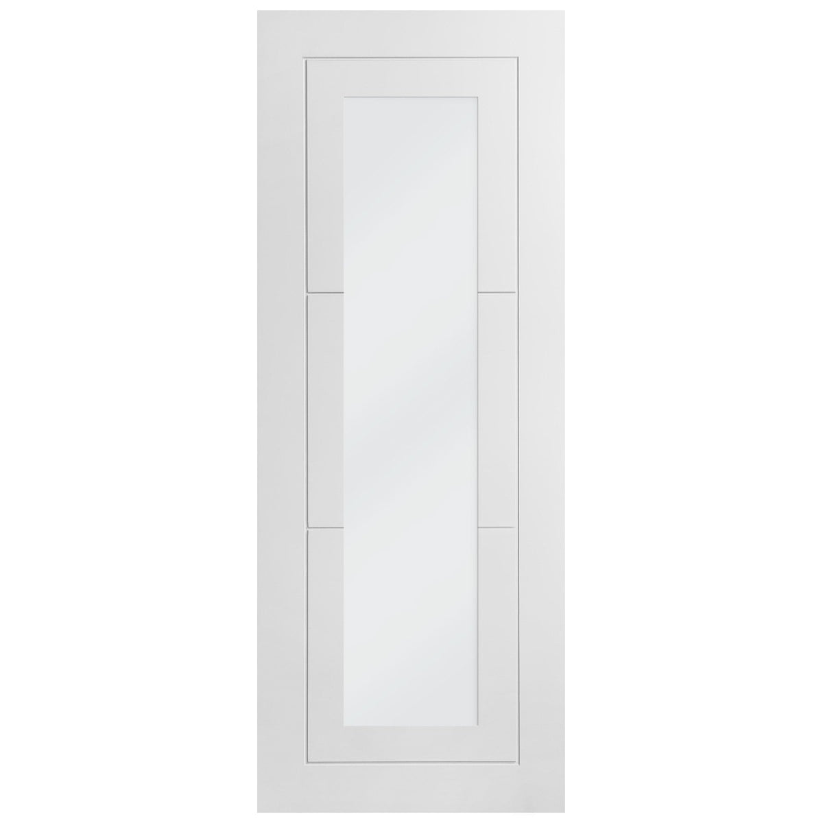 White Internal Primed Temple 1 Light Clear Glass Door (79066)