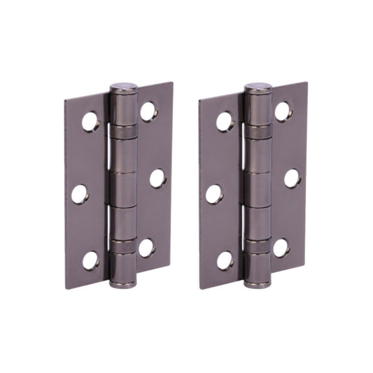 75mm (3) Ball Bearing Butt Hinge Pair - Black Nickel