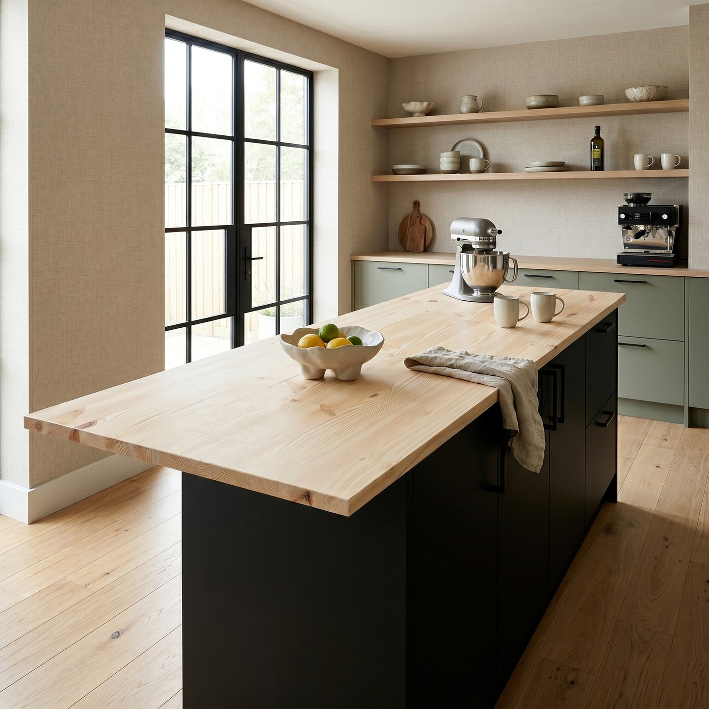 Solid Redwood Pine 27mm Furniture Board, Redwood Pine
