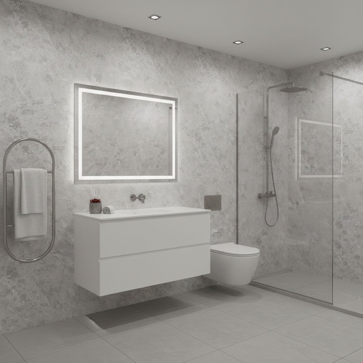 Fino Grey Matt - PVC Matt Waterproof Wall Panelling