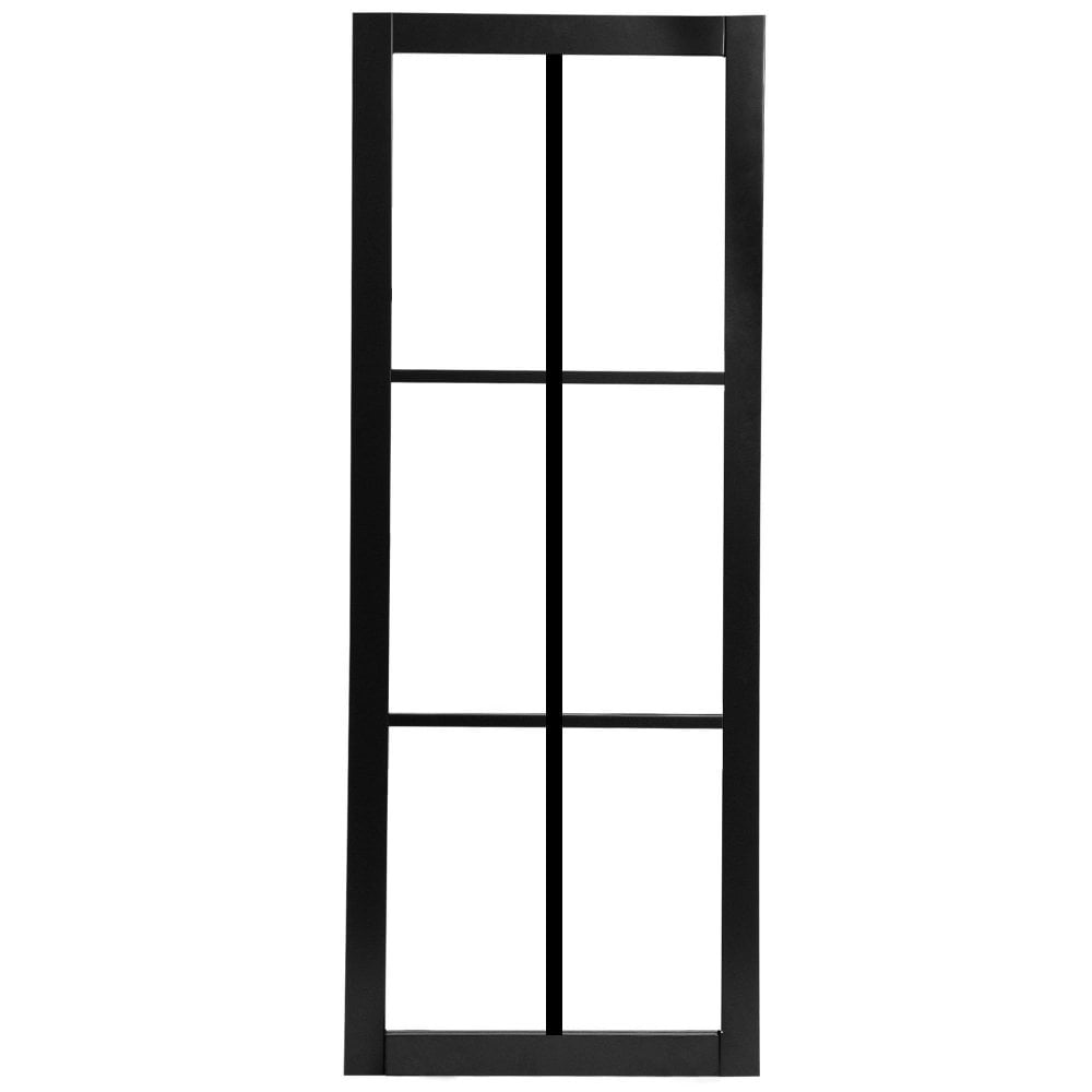 Jet Black Fully Finished Industrial Studio 6 Light Clear Glass Made-to-Measure Internal Glazed Door