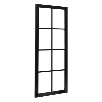 Jet Black Fully Finished Industrial Studio 8 Light Clear Glass Made-to-Measure Internal Glazed Door