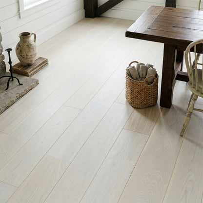 Ivory Oak - 14mm Wide UV Lacquered Engineered Real Wood Flooring