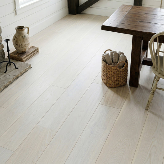 Ivory Oak - 14mm Wide UV Lacquered Engineered Real Wood Flooring
