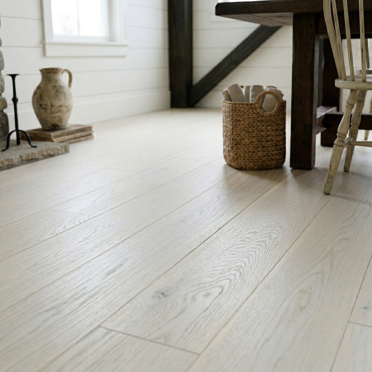 Ivory Oak - 14mm Wide UV Lacquered Engineered Real Wood Flooring
